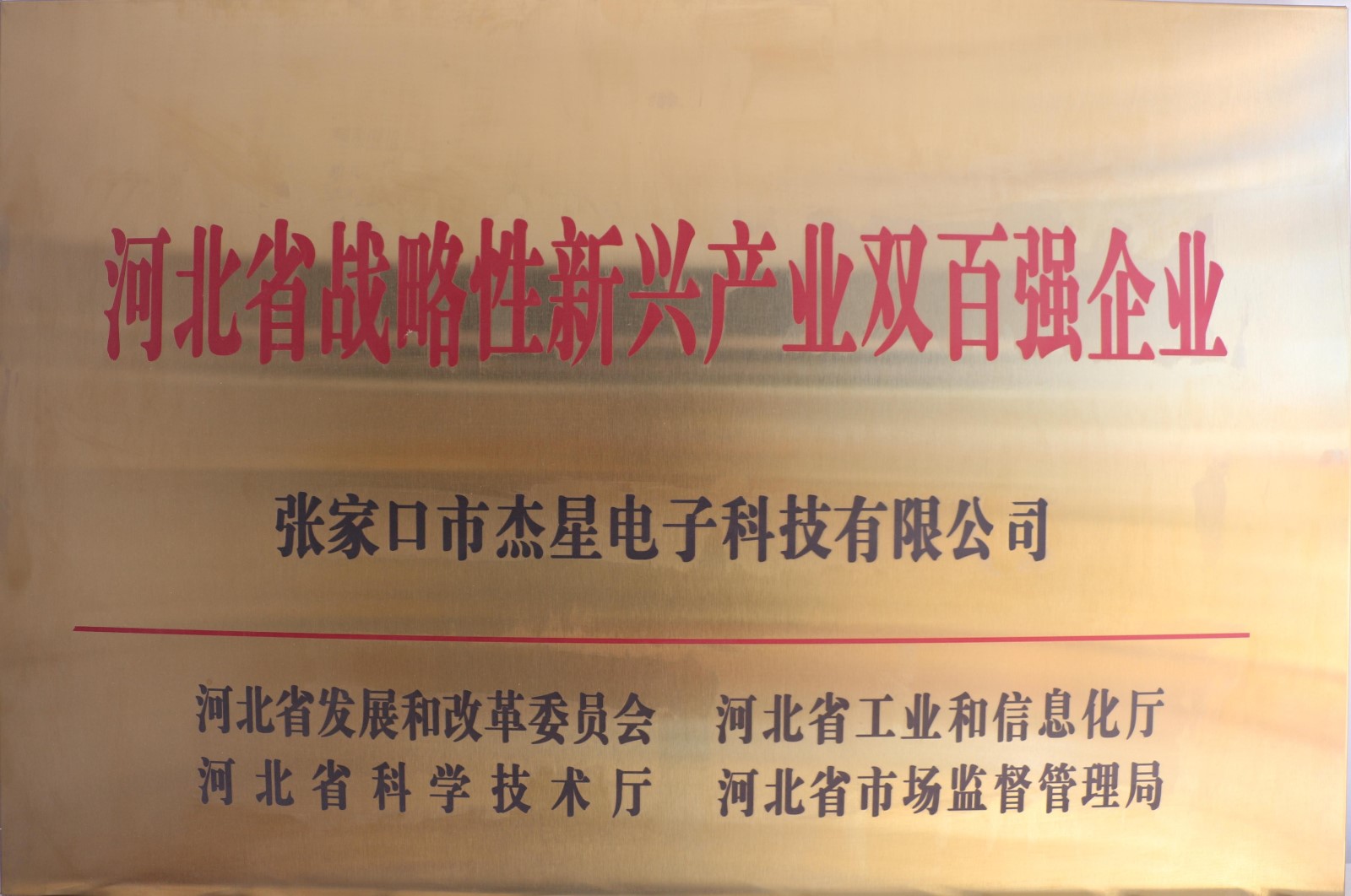 企業(yè)資質(zhì)河北省戰(zhàn)略性新興產(chǎn)業(yè)雙百強(qiáng)企業(yè)